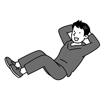 リラックスイラスト| 東京世田谷の自費リハビリRehealth | 脳卒中・整形外科後遺症・パーキンソン病 | マシンピラティス